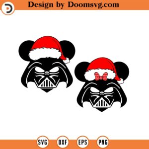 Christmas Vader Svg Png, Mouse Vader Christmas Svg, Holiday Trip Svg, Magic Castle Christmas Svg Png, Magic Kingdom Svg Png Files For Cricut