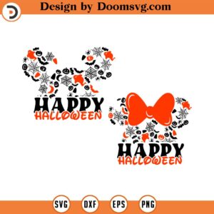 Bundle Happy Halloween Svg, Mouse Halloween Svg, Trick Or Treat Svg, Spider Pumpkin Svg, Halloween Svg, Png Files For Cricut Sublimation