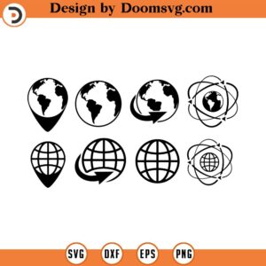 World Map SVG, World Map clipart, location icon svg, World Map Silhouette Svg, Map Svg, includes svg png dxf files