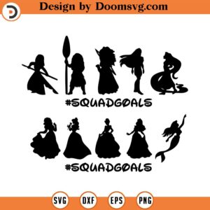 Squadgoals silhouette svg bundle, Snow White SVG, Princess SVG, princess svg Files for Cricut Silhouette Tumbler svg