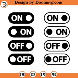 On Off Switch Svg, On Off Toggle Svg, Power Button Svg, Mode On SVG, Mode Off SVG, Cricut, Silhouette, Sticker, Vinyl, Pin