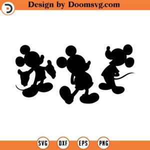 Mickey silhouette svg, mickey svg, minnie mouse svg, print svg, sitckers svg, clipart, cutting files for cricut silhouette