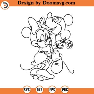 Mickey And Minniee Sketch svg, mickey svg, minnie mouse svg, print svg, sitckers svg, clipart, cutting files for cricut silhouette