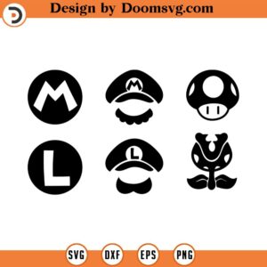 Mario Laser and Cutter Files, Super Mario Game svg, png, Suitable for Silhouette, Cricut, Laser Cutter & Crafting svg