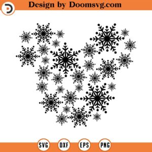 Mouse Snowflake Head svg, Snowflake, Mouse svg, Christmas png, dxf, jpeg, Digital Download, Cut File, Cricut, Silhouette