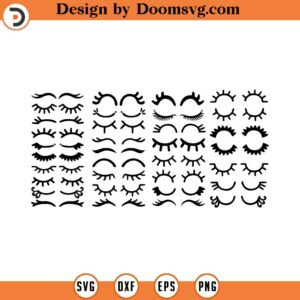 Eyelash svg, eyelash bundle svg for cricut, eyelash png, unicorn eyelash svg, Eyelashes Girl SVG, Eyebrows SVG, wall eyelash svg