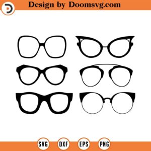 Eyeglass Outline svg,Glasses svg, Sunglasses svg, Sunglasses svg file, Sun glass clipart, Sunglasses clipart Cricut Silhouette