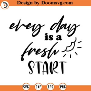 Every day is a fresh start svg Line Art Svg Minimalist Svg Flower svg Floral Svg trendy svg Boho Svg commercial use