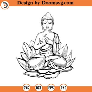 Buddha SVG, Meditation Yoga svg, yoga clipart, yoga mandala svg, yoga vector, svg files for cricut namaste meditation clipart