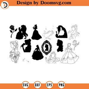 Beauty and the beast svg bundle, belle svg, beast svg, cut files for cricut silhouette, Belle Castle svg, Princess Belle svg