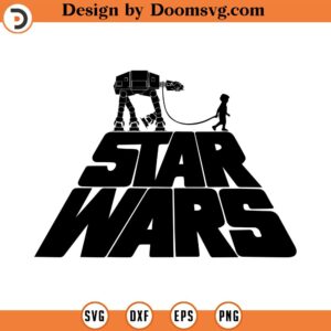 Star Wars, AT and Boy, 2024 - Silhouettes Digital Download, SVG, PNG, Cricut, Silhouette Cut File, Vector Instant Download