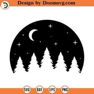 Night Sky camping Digital Download Cutting File