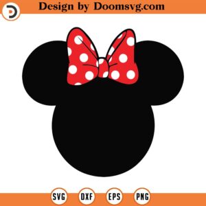 Minnie Mouse, Minnie Bow, Bow - Silhouettes Digital Download, svg, png, Cricut, Silhouette Cut File, vector Instant Download