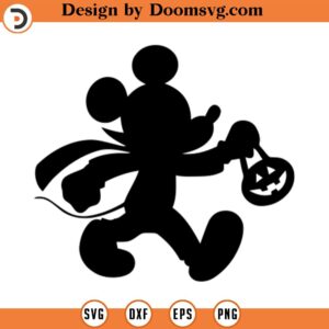 Mickey Mouse, Trick or Treat, Halloween - Color Digital Download, SVG, PNG, Cricut, Silhouette Cut File, Vector Instant Download