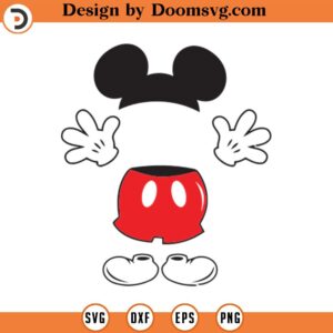 Mickey Mouse, Mickey Ears, Mickey Pants Mickey Hands - Digital Download, SVG, PNG, Cricut, Silhouette Cut File, Vector Instant Download