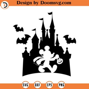 Mickey Mouse Trick or Treat, Halloween - Color Digital Download, SVG, PNG, Cricut, Silhouette Cut File, Vector Instant Download