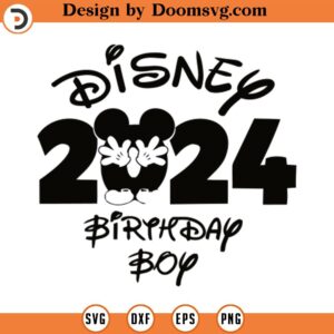 2024 Mickey Mouse, Birthday Boy, Family Vacation - Color Digital Download, SVG, PNG, Cricut, Silhouette Cut File, Vector Instant Download