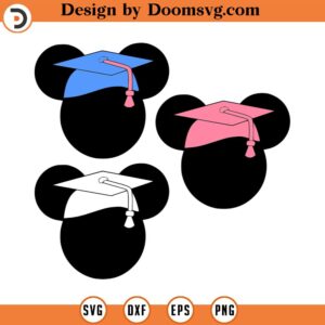 Mickey with Graduation Cap Svg, Last Day of Kindergarten Svg, Kindergarten Graduation, svg, Png, Dxf, Eps, Cutting machines, Print ready