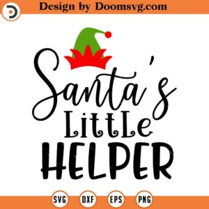 Santa's Little Helper SVG, Toddler SVG, Boy SVG, Holiday Svg, Png, Eps, Dxf, Cricut, Cut Files, Silhouette Files, Download, Print