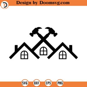 Roofer Logo Svg Png Pdf Eps Cut File, Roofing Svg, Construction Logo, Construction Company, Home Remodeling, Roofing Logo Svg, Roof Hammers