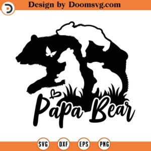 Papa Bear Svg Png Eps Pdf Files, Three Cubs Svg, Bear Papa Svg, Papa Baby Bear Svg, Papa Life Svg, Father's Day Svg, Papa Svg Files