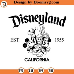 Disneyland Est 1955 California Svg, Family trip svg, mouse trip svg, Vinyl Cut File, Svg, Pdf, Jpg, Png, Ai Printable Design File Active