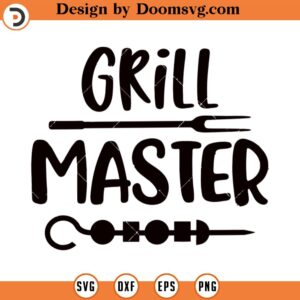 Grill Master SVG, Master of the Grill SVG, Summer SVG, Vector File, Png, Eps, Dxf, Cricut, Cut Files, Silhouette Files, Download, Print