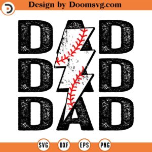 Digital Png File Baseball T ball Dad Stacked Distressed Lightning Bolt Printable Waterslide Iron on Tee Sublimation Design INSTANT DOWNLOAD