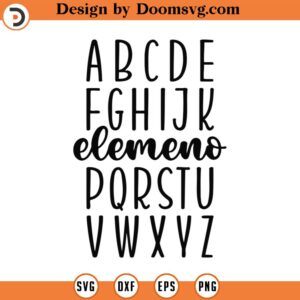 Alphabet Elemeno Svg, Png, Eps, Pdf Files, Back To School Svg, Teacher Svg, Preschool Teacher Svg, Elementary Teacher Png